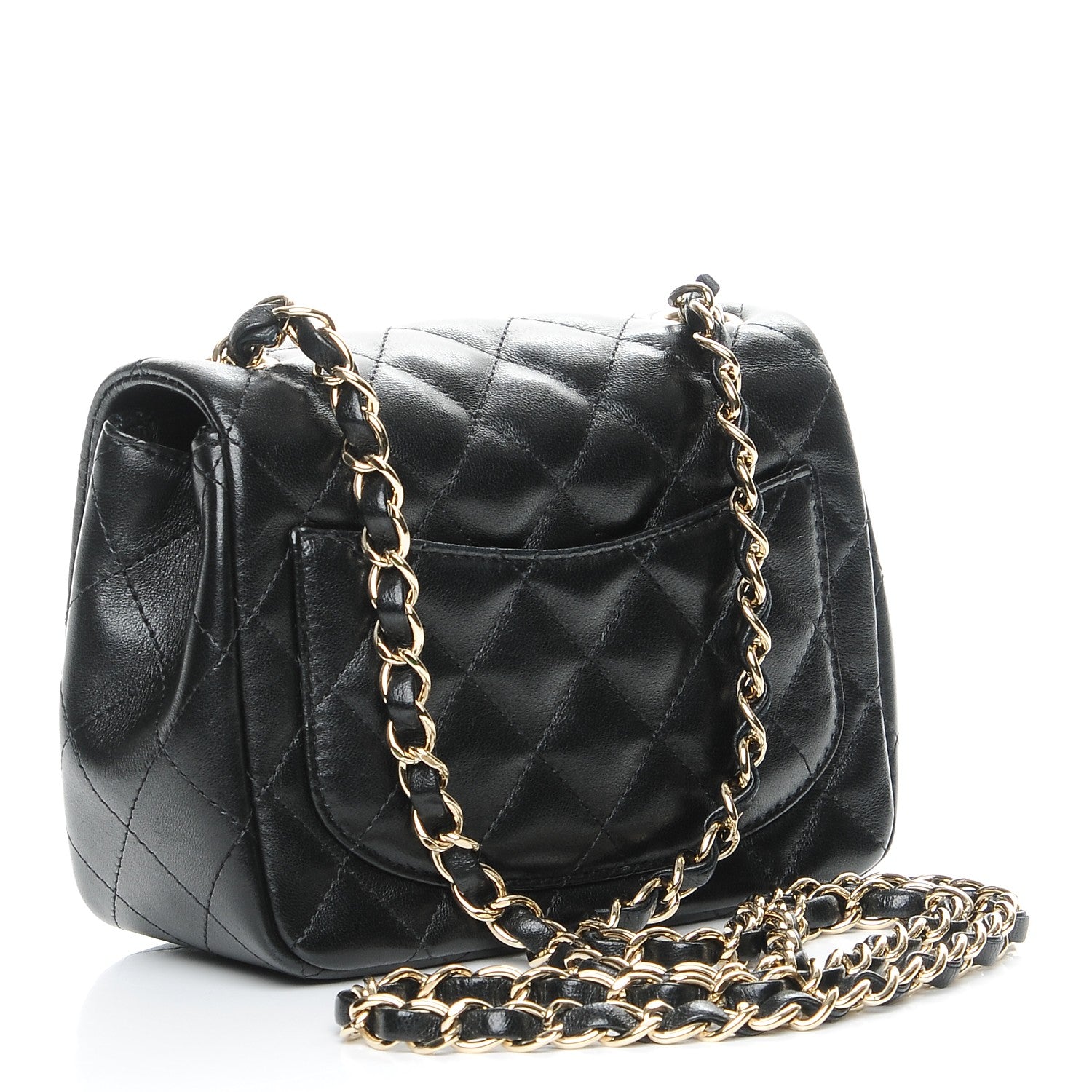 Chanel Lambskin Quilted Mini Square Flap Black 3 of 8