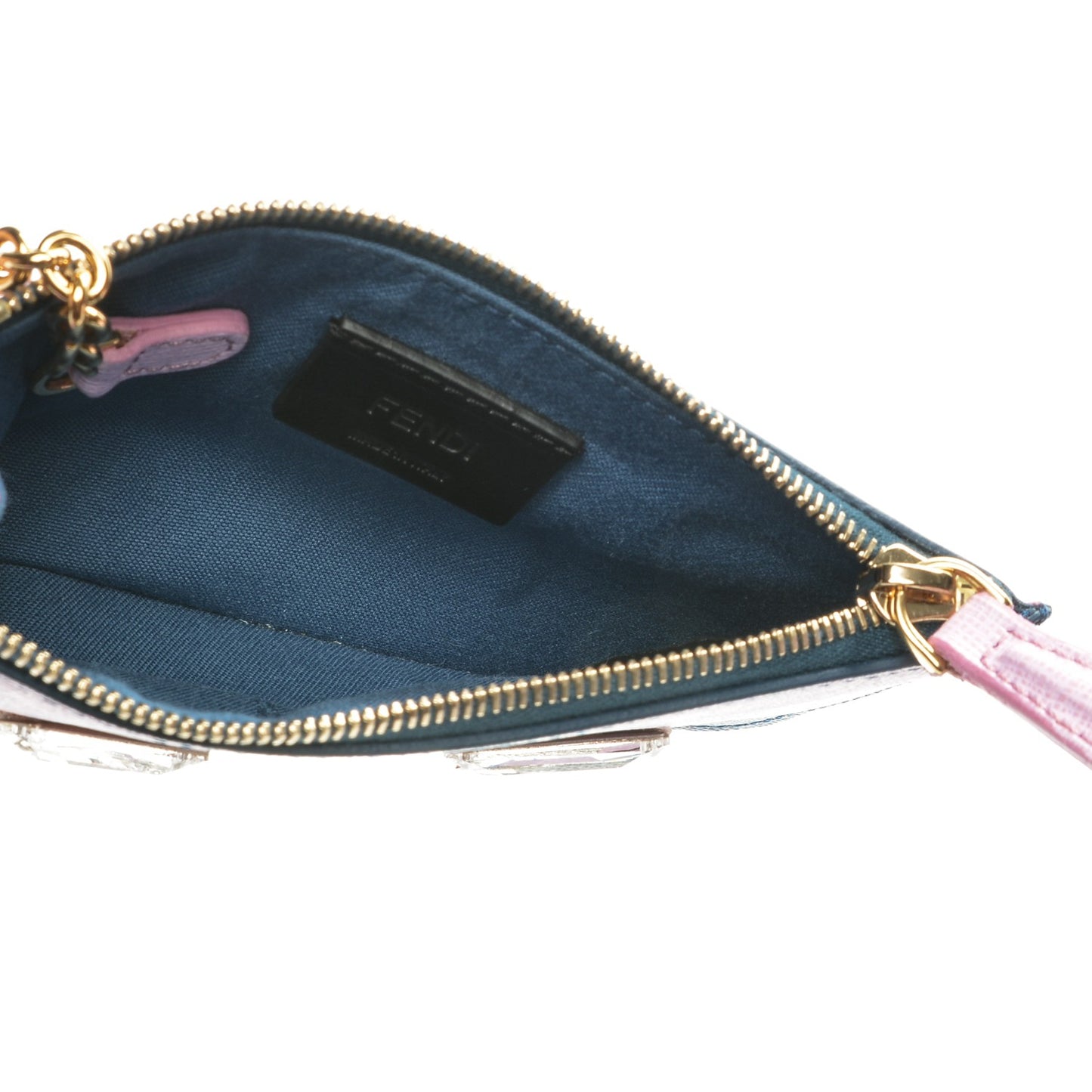 Vitello Elite Crystal Eye Monster Coin Pouch Key Case Cobalt Multicolor