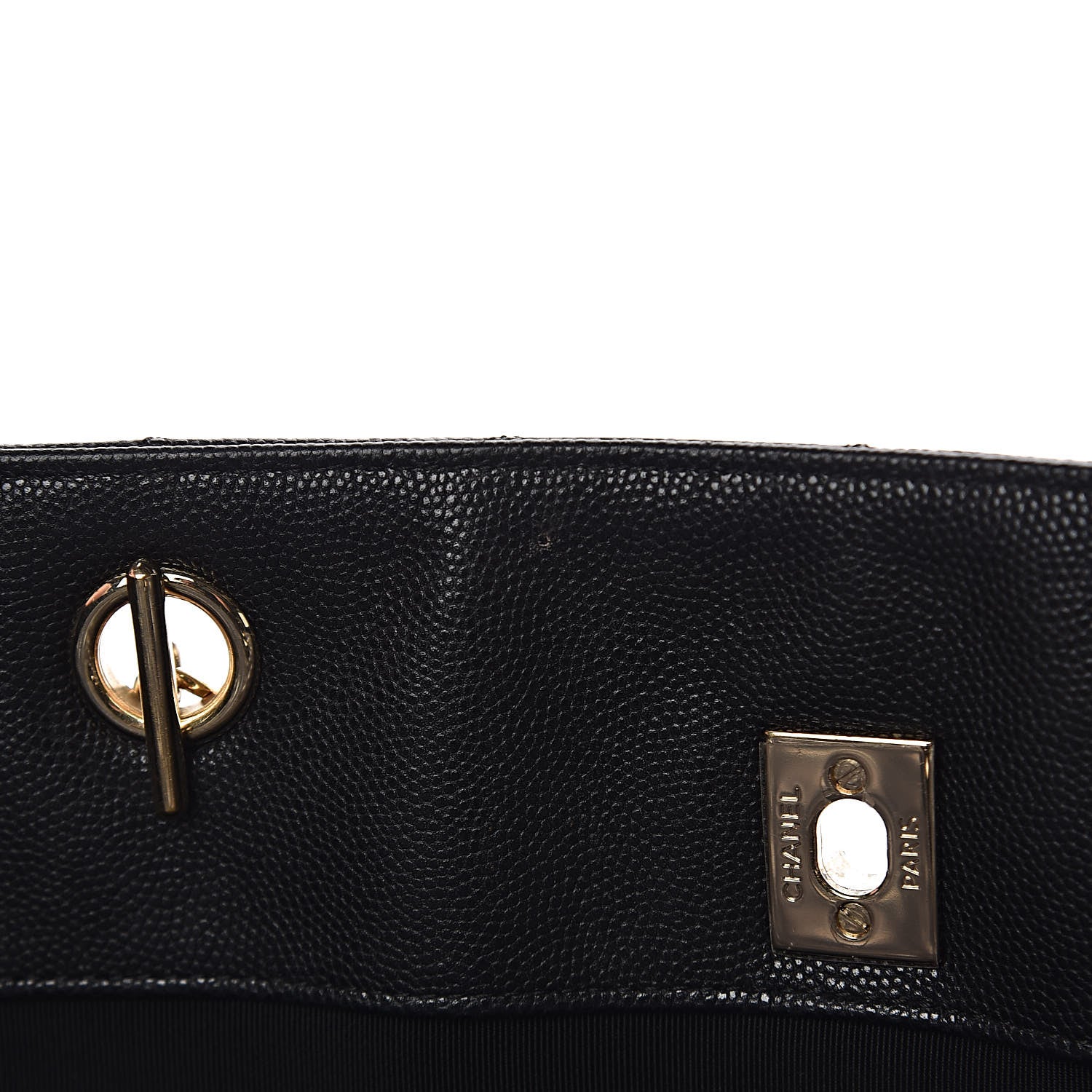 Chanel Caviar Quilted Large CC Shopping Tote Black 10 of 12