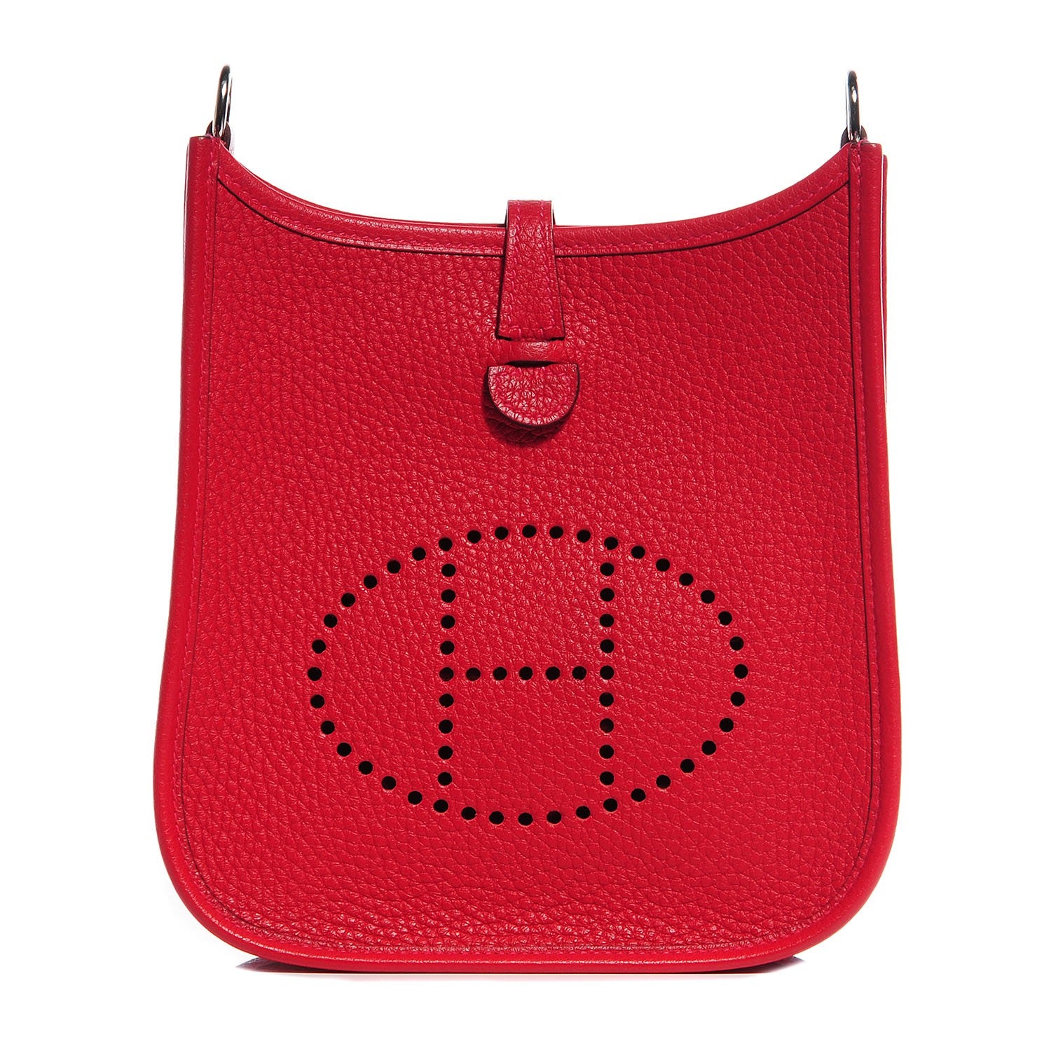 Hermes Taurillon Clemence Evelyne TPM Rouge Casaque 1 of 13