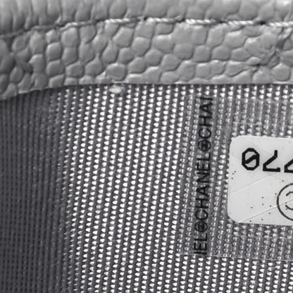 Chanel Caviar Quilted Card Holder Grey 8 of 8