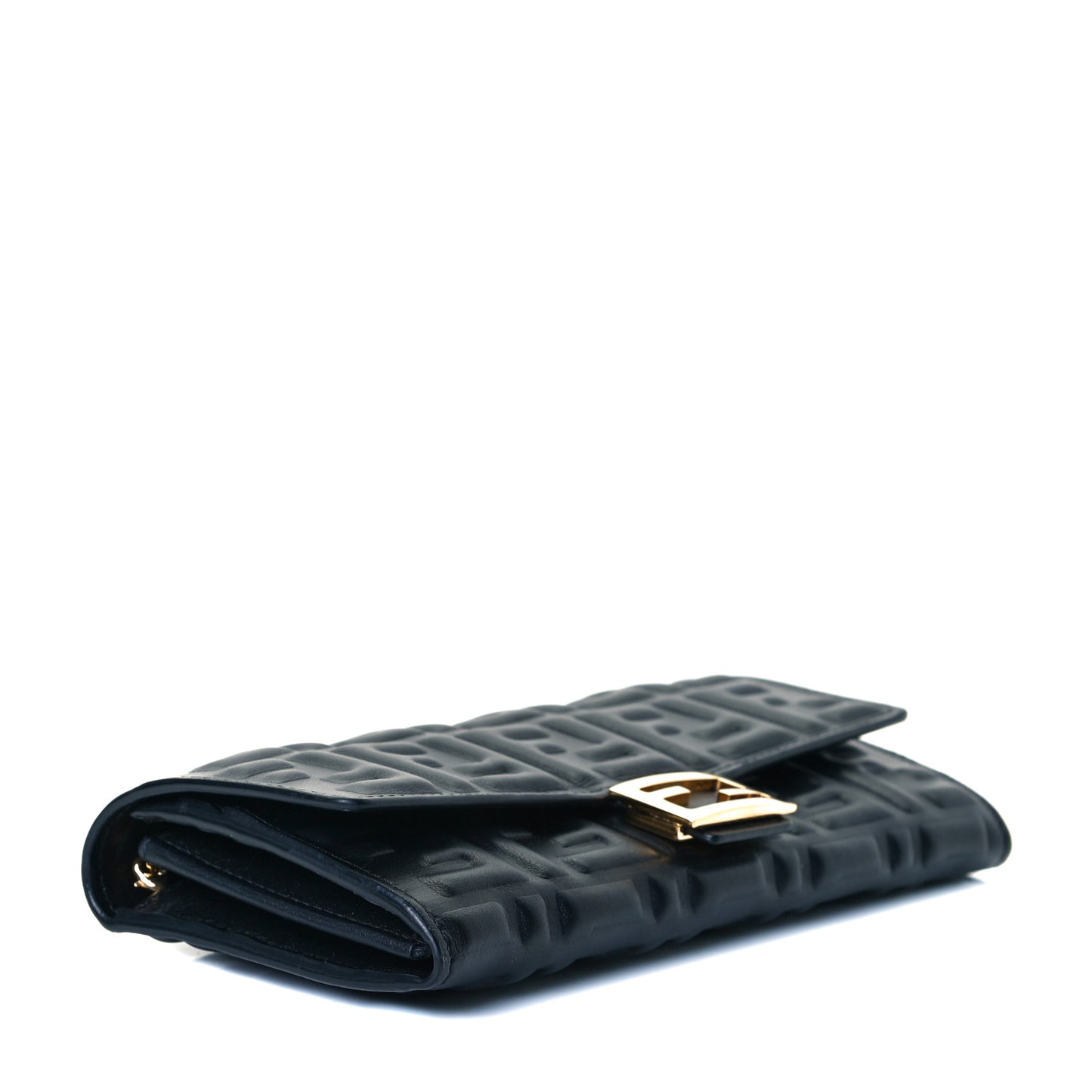 Nappa Matisse FF Embossed Continental Wallet On Chain Black