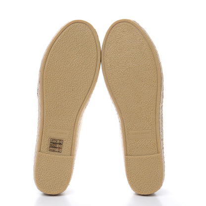 Saint Laurent Metallic Lambskin Monogram Espadrilles 38 Gold 5 of 9