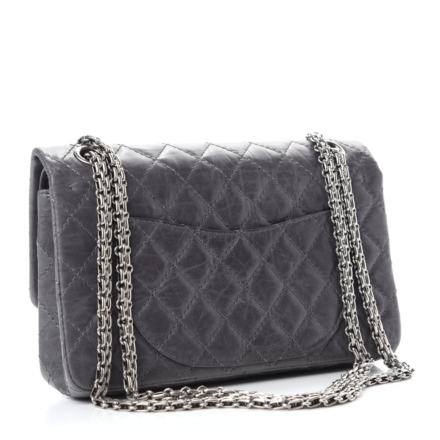 Aged Calfskin Quilted 50th Anniversary 2.55 Reissue 225 Flap Grey