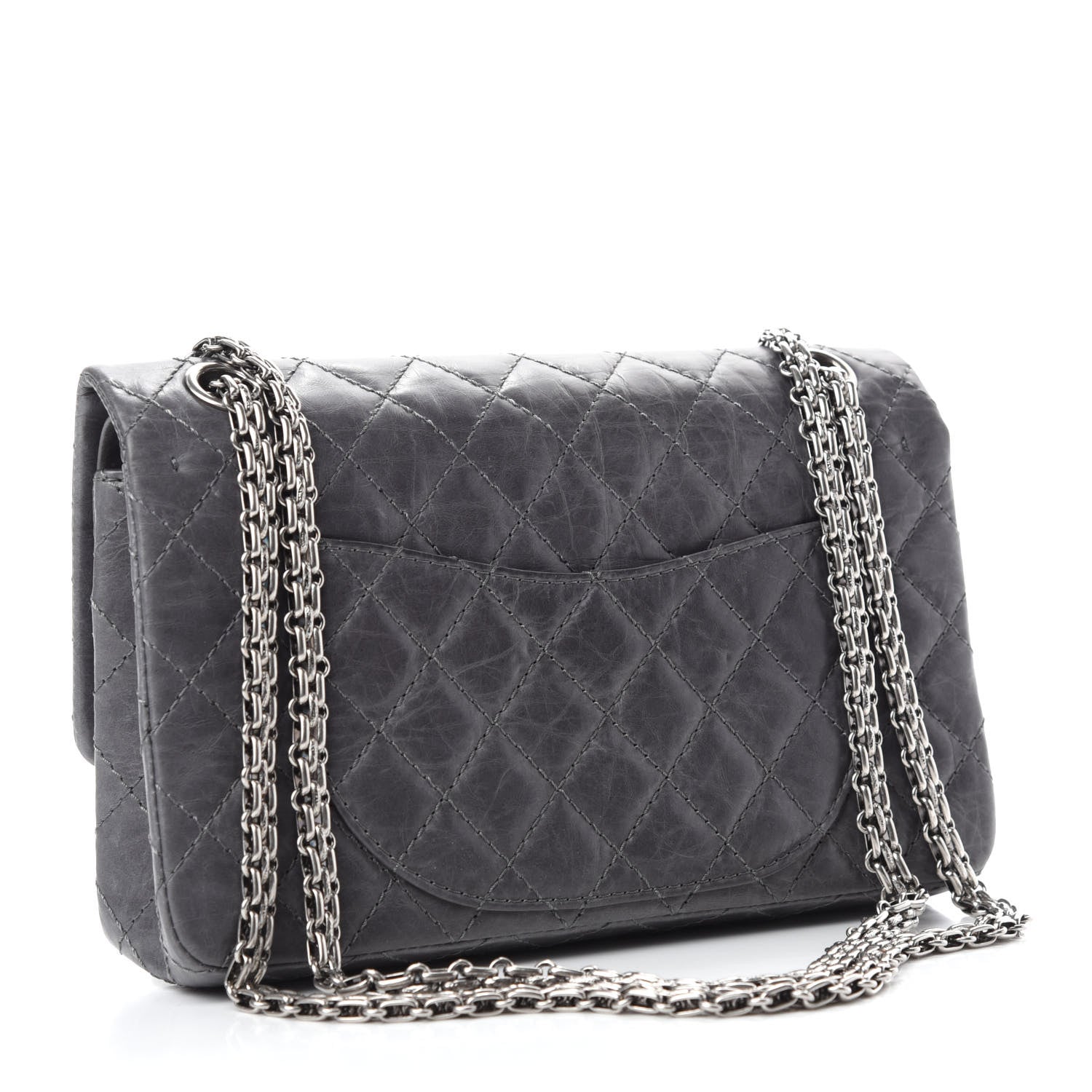 Chanel Aged Calfskin Quilted 50th Anniversary 2.55 Reissue 225 Flap Grey 3 of 12
