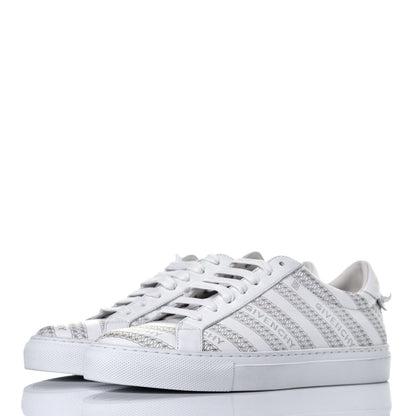 Givenchy Calfskin Logo Chain Print Womens Urban Street Sneakers 36.5 White 3 of 9