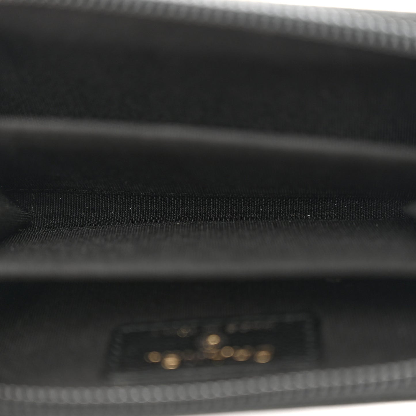 Caviar Quilted Boy Zip Around Coin Purse Wallet Black