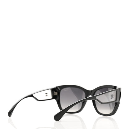 Chanel Acetate Polarized Butterfly Signature CC Sunglasses 5429 Black 4 of 8