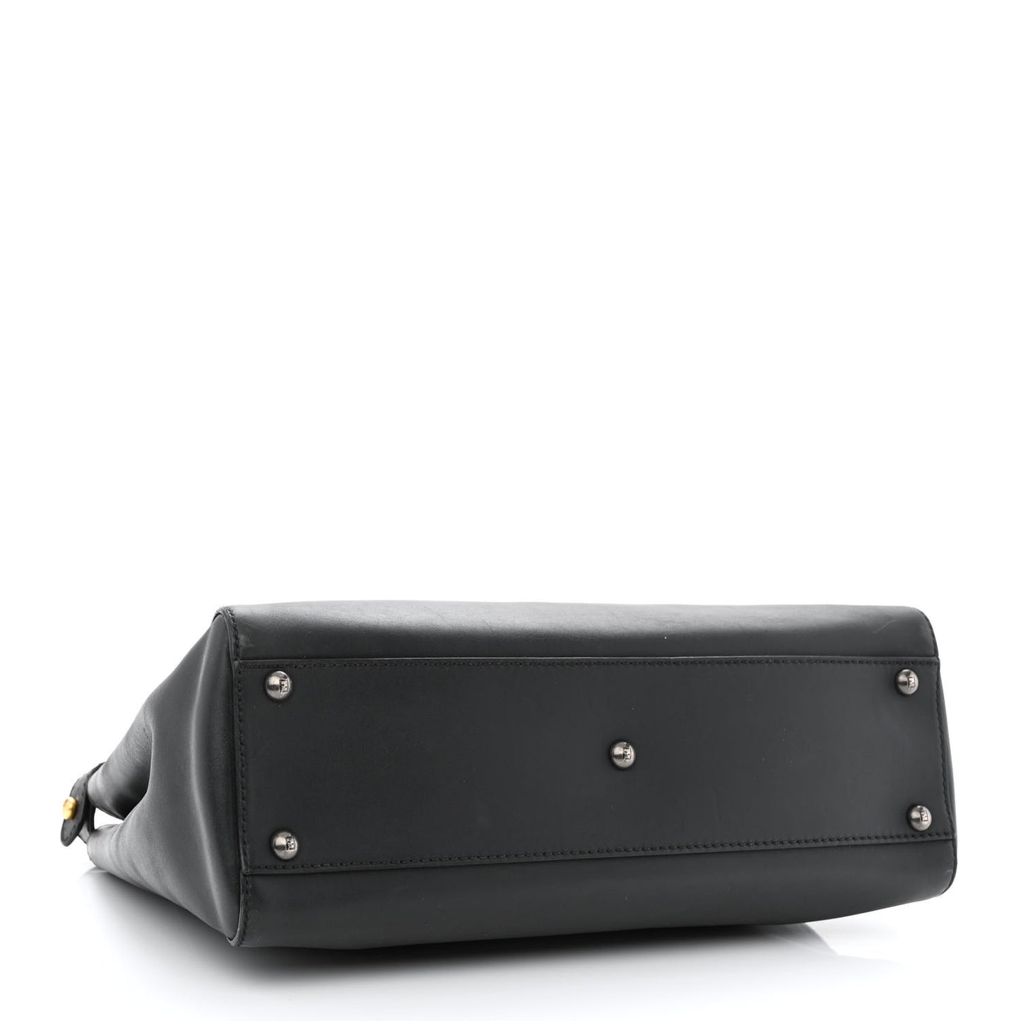 Vitello Suede Medium Peekaboo Iconic Satchel Black