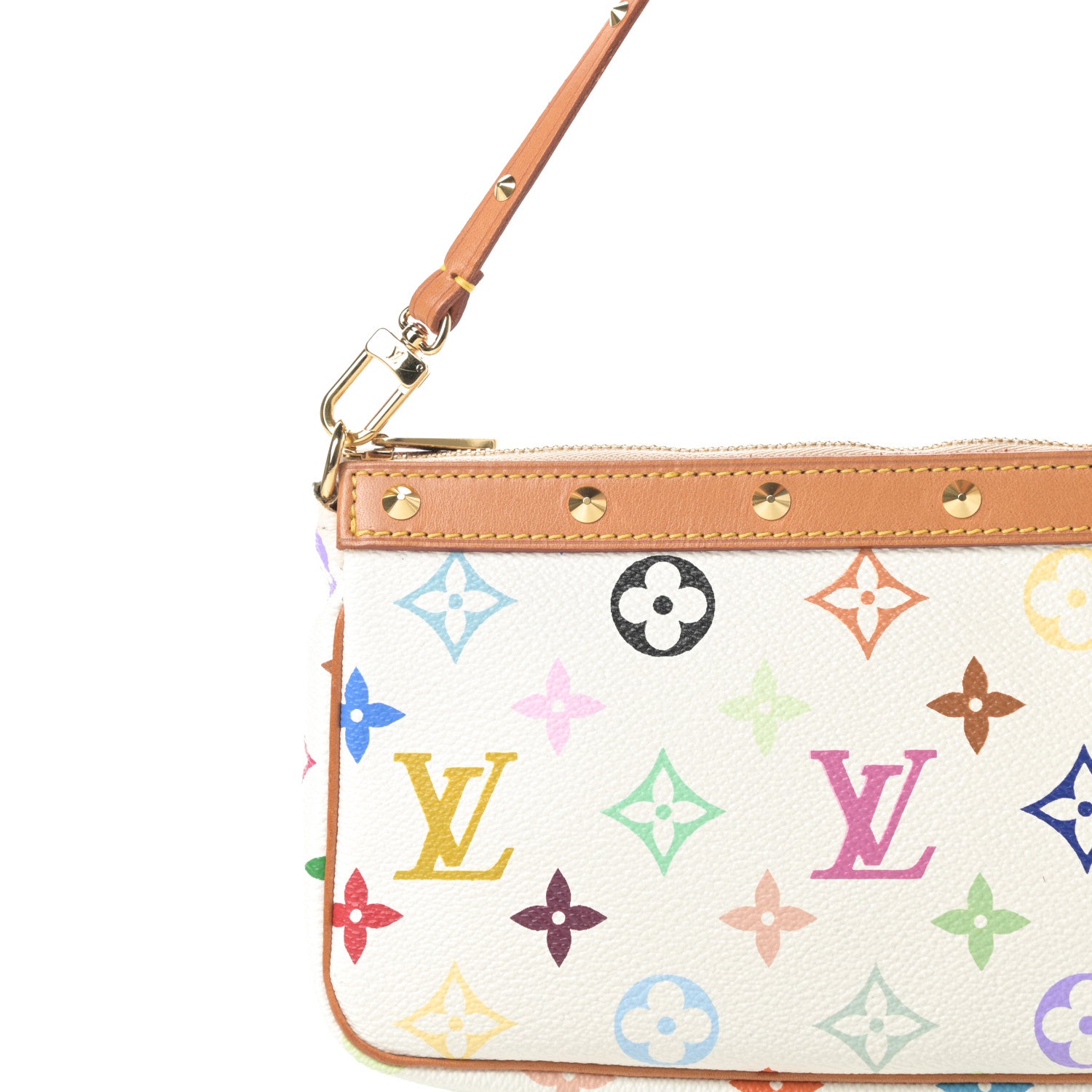 Louis Vuitton Monogram Multicolor Pochette Accessories White 9 of 11