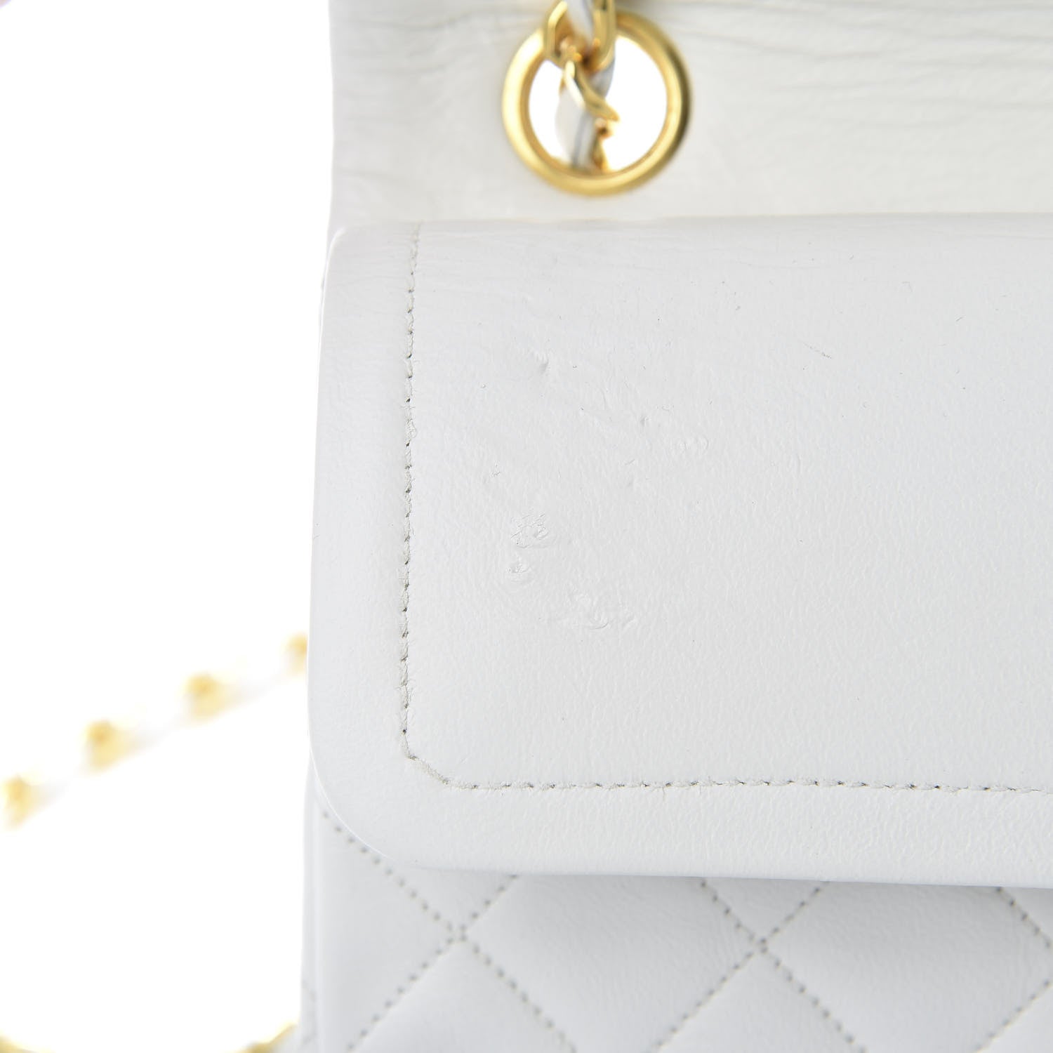 Chanel Lambskin Quilted Small Double Flap White 14 of 15