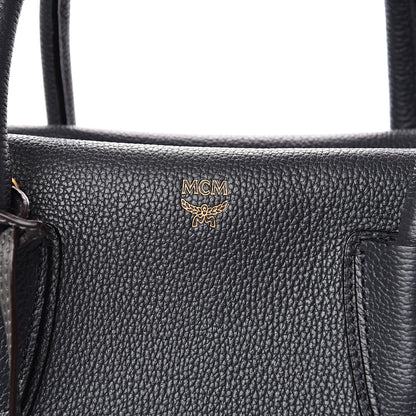 MCM Grained Calfskin Medium Milla Tote Phantom Grey 7 of 15
