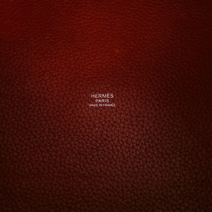 Hermes Taurillon Clemence Swift Picotin Lock 26 GM Rouge H Brique 6 of 12