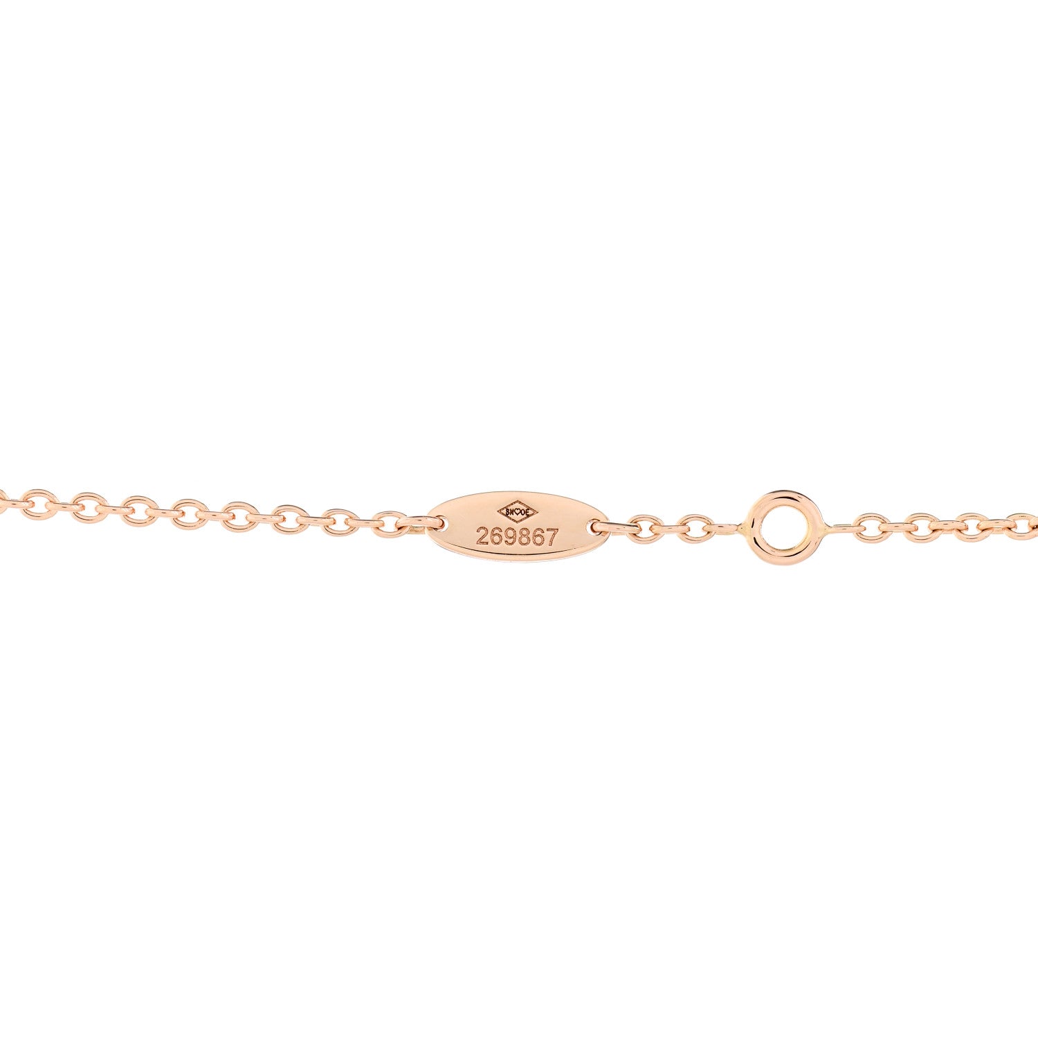 Christian Dior 18K Rose Gold Diamond Pink Opal Rose Des Vents Necklace 5 of 6