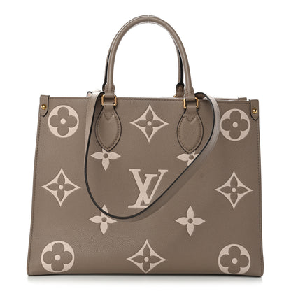 Louis Vuitton Empreinte Monogram Giant Onthego MM Tourterelle Creme 1 of 10