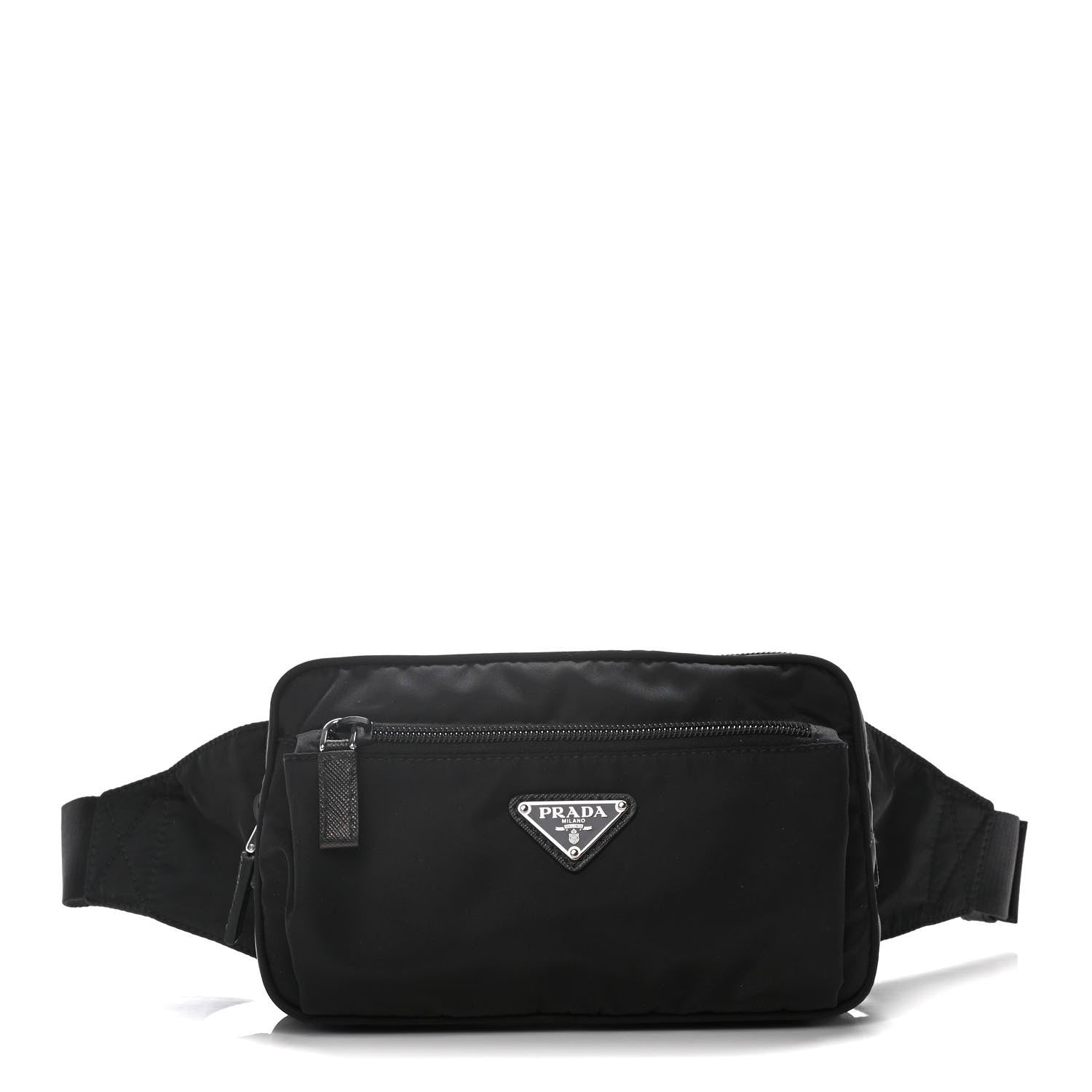 Prada Tessuto Nylon Saffiano Belt Bag Black 1 of 18