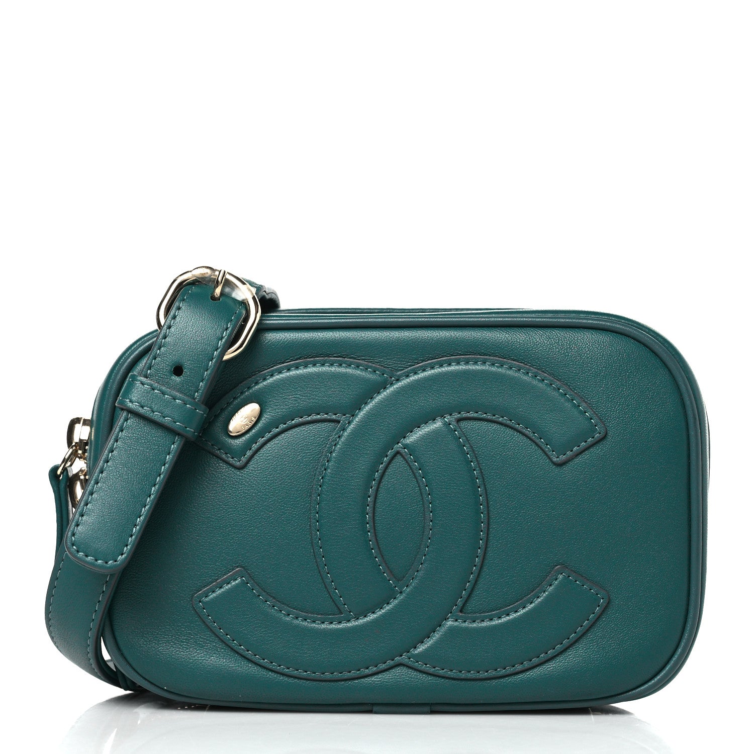 Chanel Lambskin CC Mania Waist Belt Bag Green 3 of 9