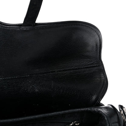 Christian Dior Calfskin Saddle Bag Black 12 of 25
