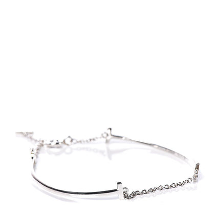 Tiffany Sterling Silver Double T Smile Bracelet 1 of 5