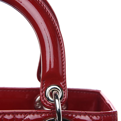 Christian Dior Patent Cannage Medium Lady Dior Red 7 of 10