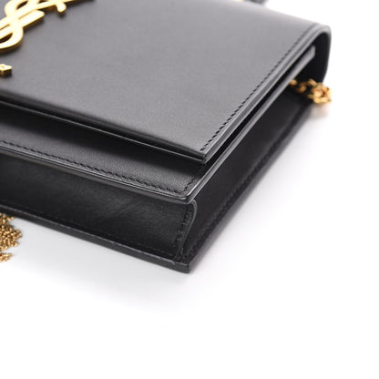 Saint Laurent Smooth Calfskin Classic Monogram Kate Tassel Chain Wallet Black 7 of 7
