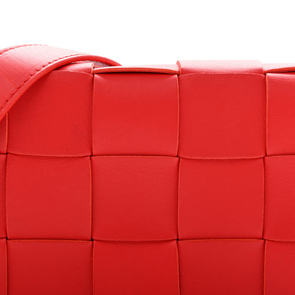 Bottega Veneta Lambskin Maxi Intrecciato Small Cassette Crossbody Bag Redstone 7 of 12