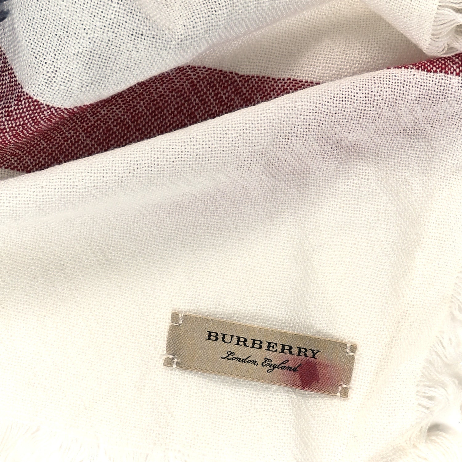 Burberry Wool House Check Scarf Ivory 2 of 3