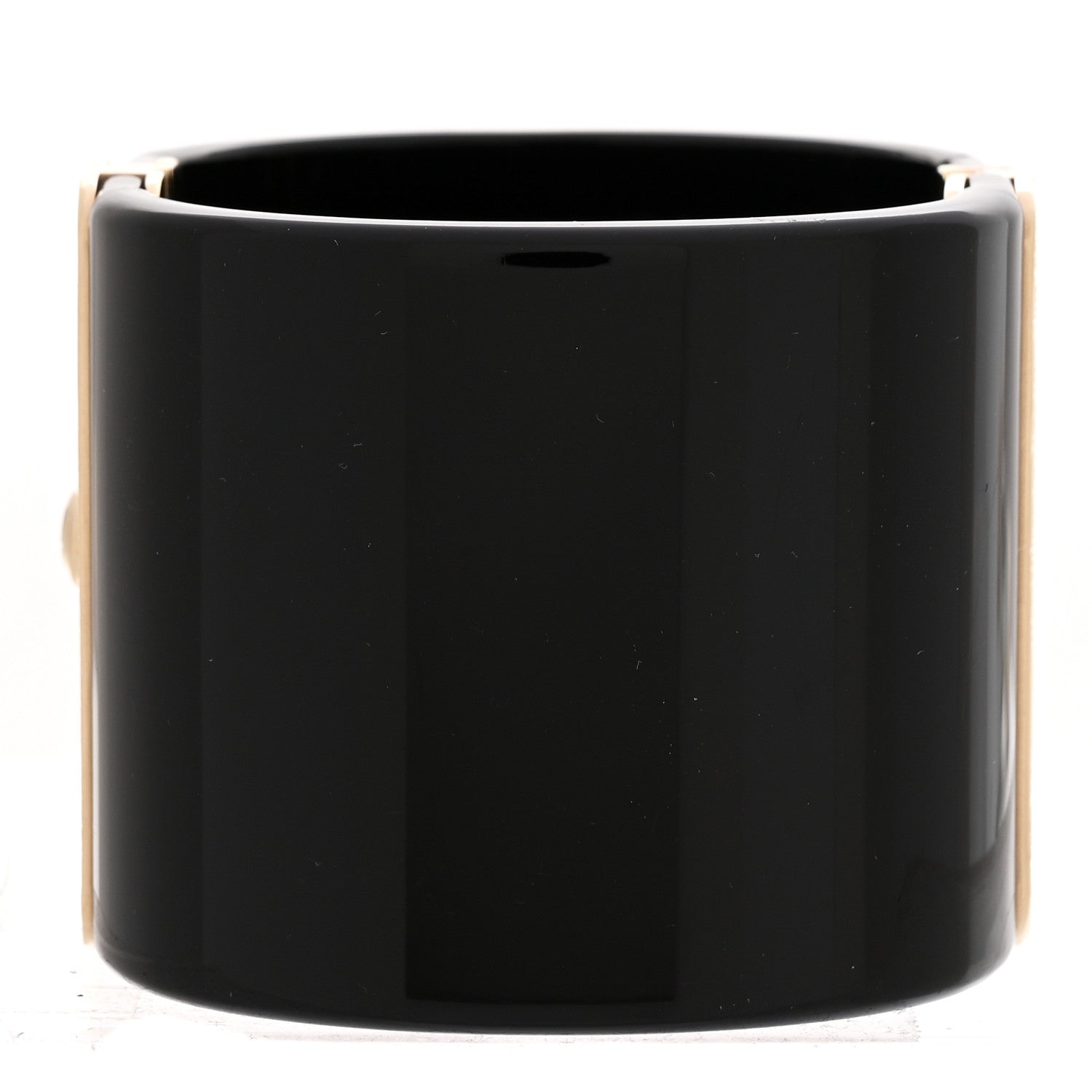 Chanel Resin Pearl CC Cuff Black 3 of 5