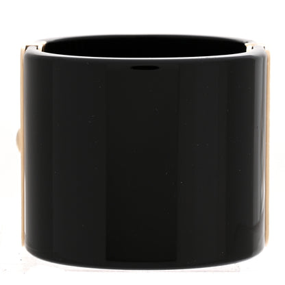 Chanel Resin Pearl CC Cuff Black 3 of 5