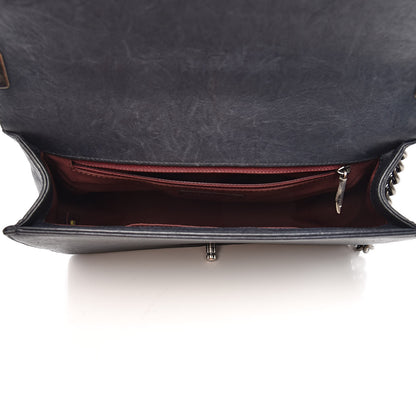 Chanel Crumpled Lambskin New Medium Studded Boy Flap Navy 5 of 10