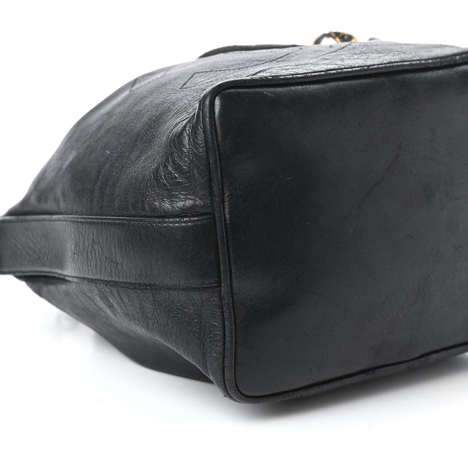 Chanel Lambskin Drawstring CC Shoulder Bag Black 6 of 10