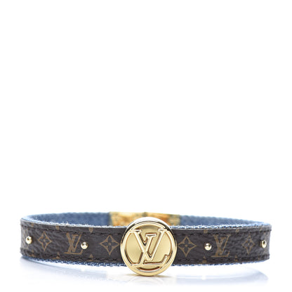 Louis Vuitton Monogram LV Circle Reversible Bracelet 17 Denim 4 of 9