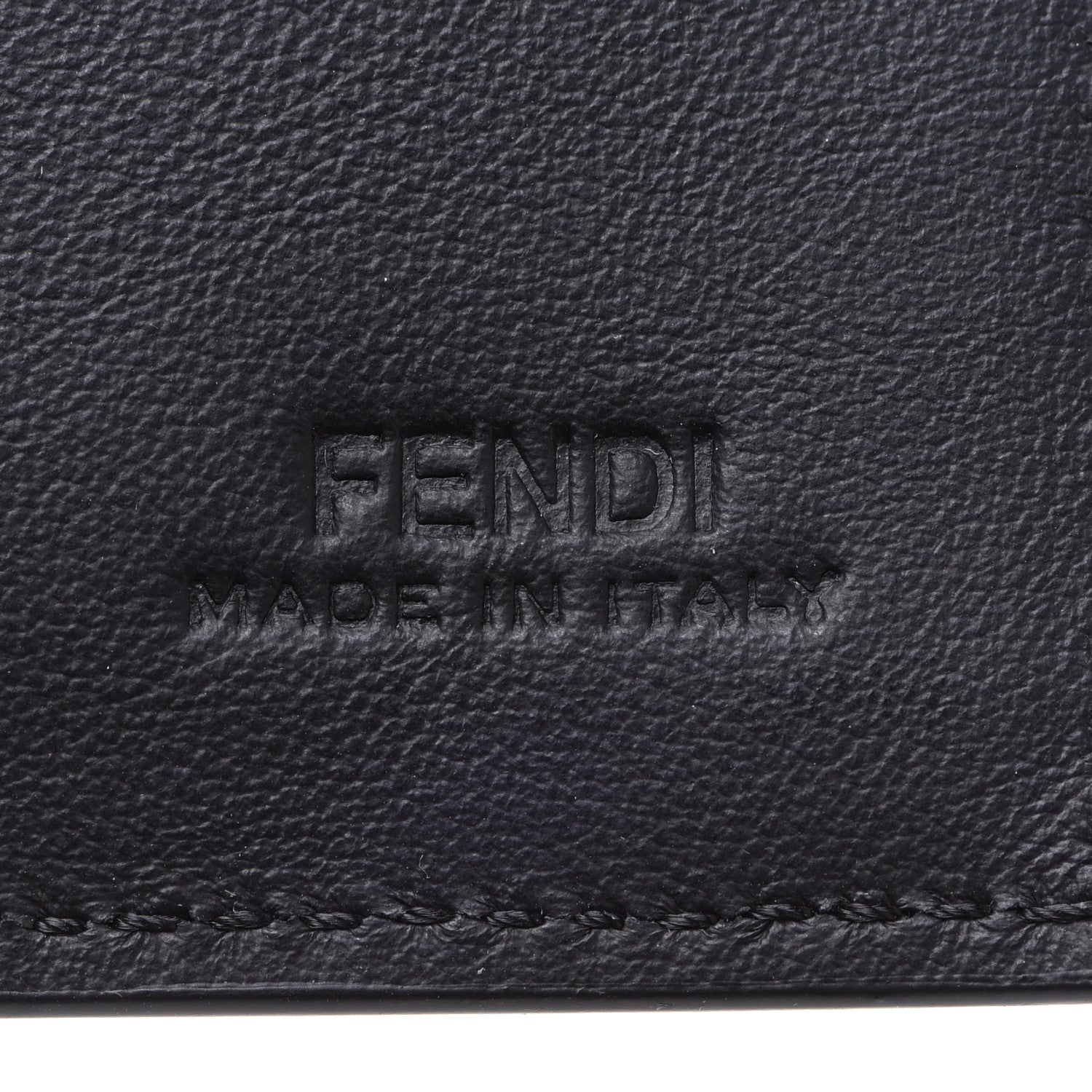 Fendi Vitello CamouFF Bi-Fold Wallet Black Multicolor 6 of 9