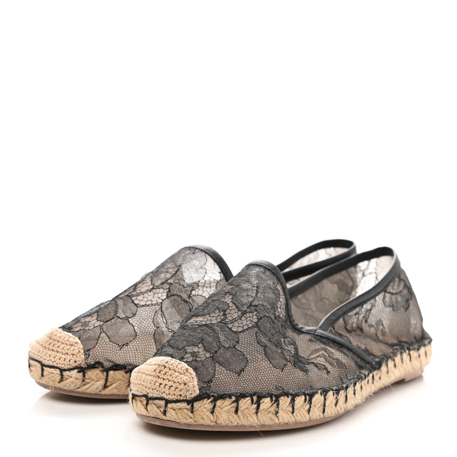Valentino Garavani Lace Espadrilles 35 Black 3 of 7
