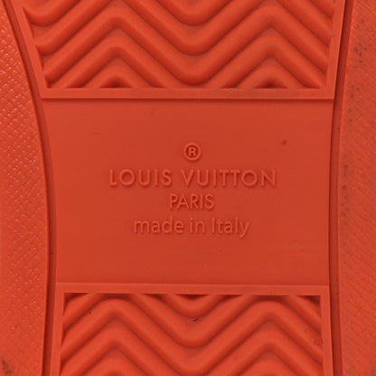 Louis Vuitton Calfskin Monogram Rivoli High Top Sneakers 10 Orange 8 of 9
