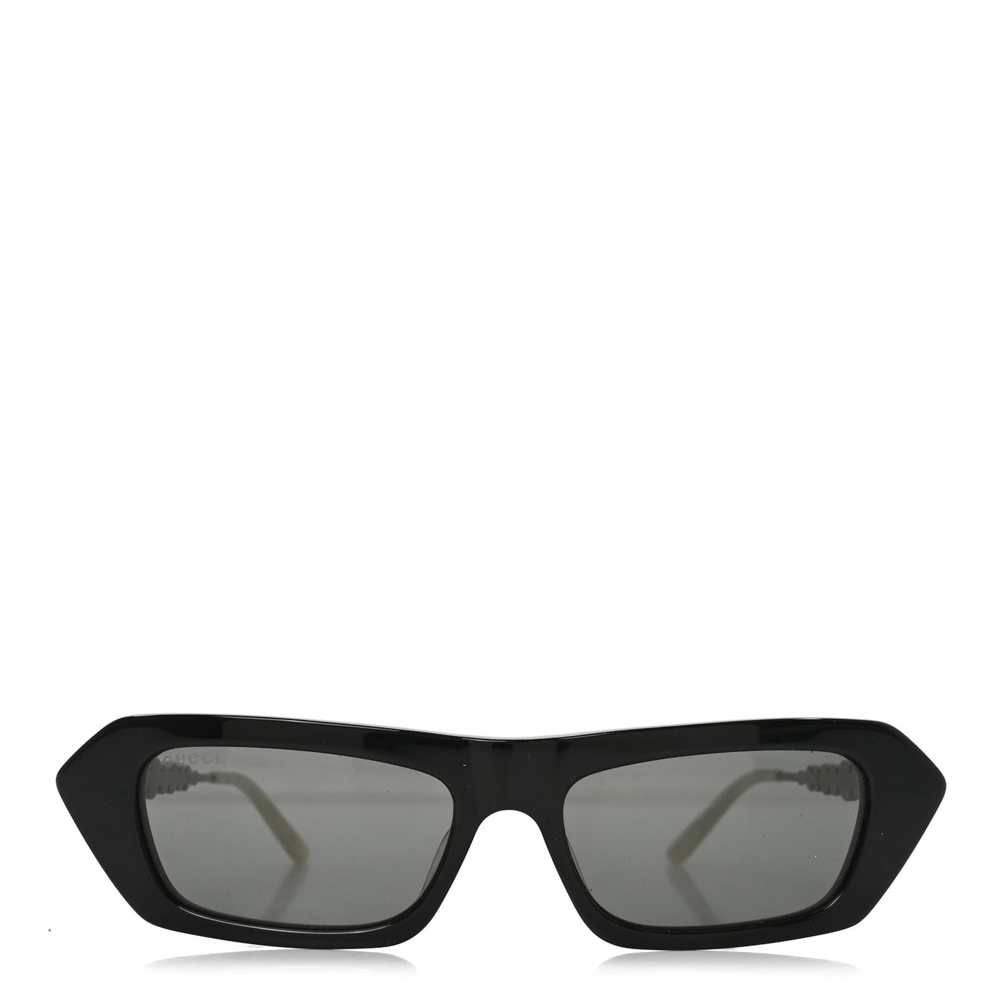 Acetate Crystal Rectangle Sunglasses GG0642S Black Gold