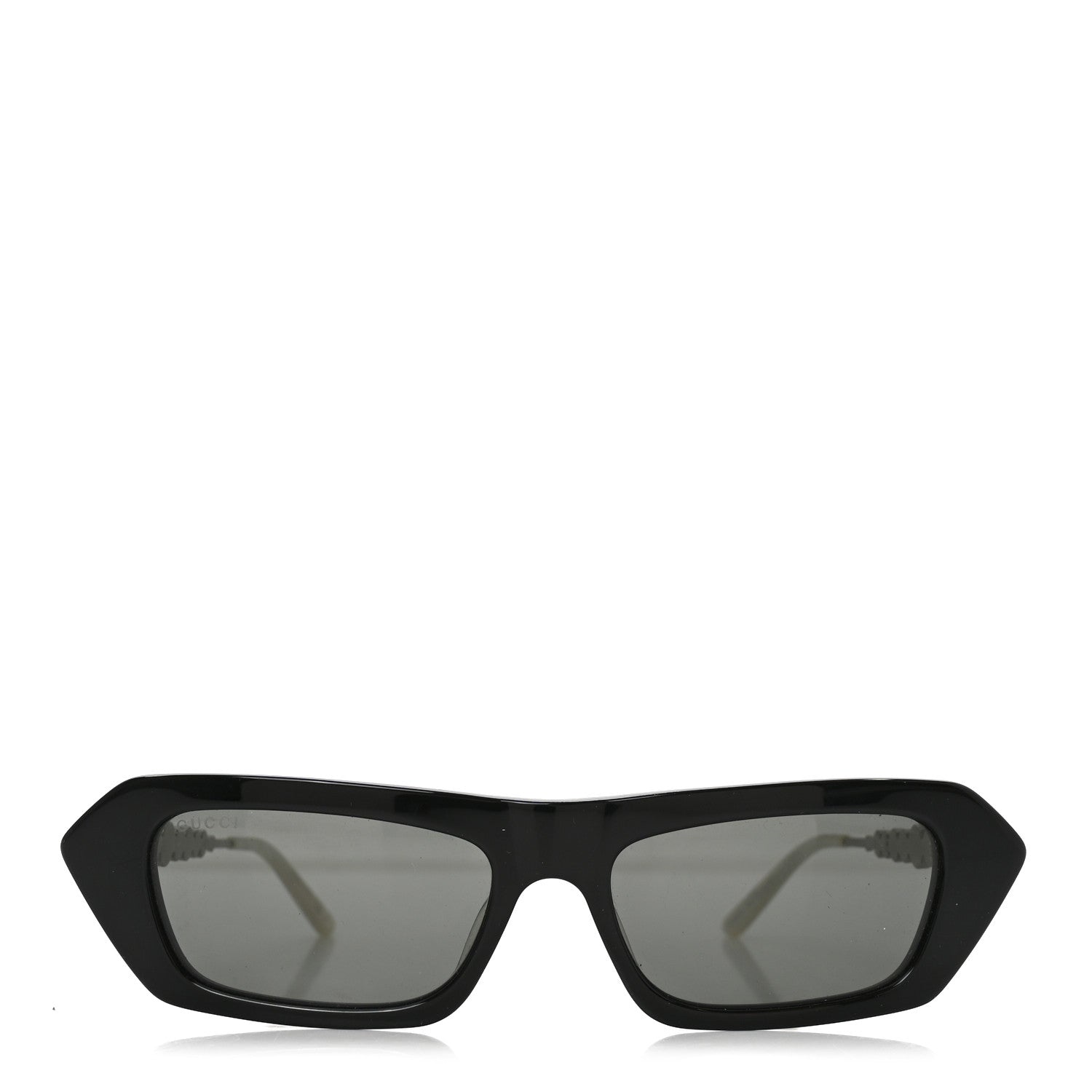 Gucci Acetate Crystal Rectangle Sunglasses GG0642S Black Gold 4 of 10