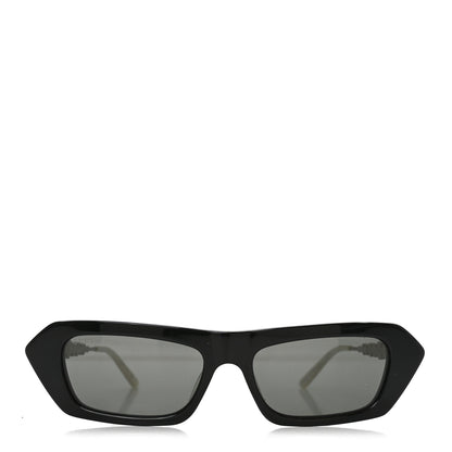 Gucci Acetate Crystal Rectangle Sunglasses GG0642S Black Gold 4 of 10