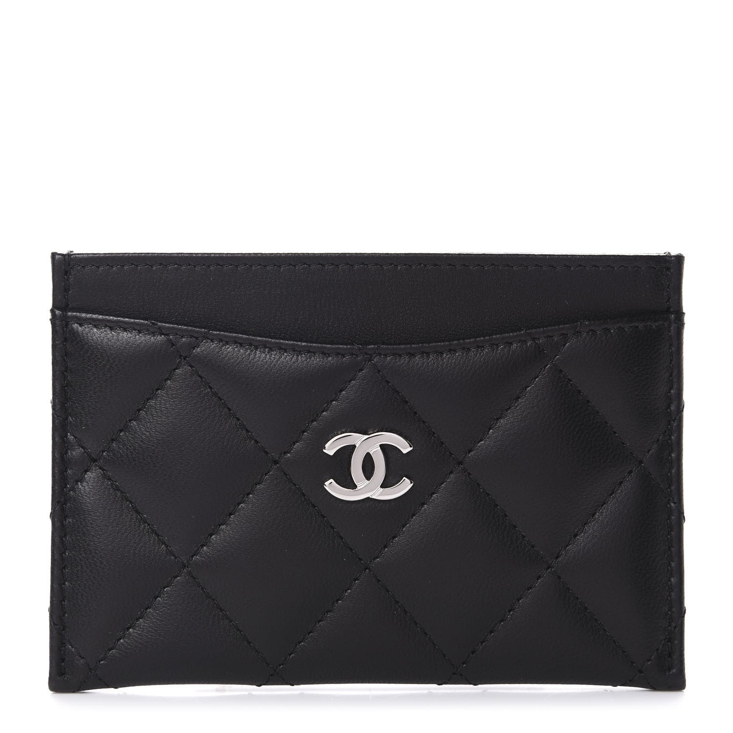 Chanel Lambskin Quilted Card Holder Black 1 of 9