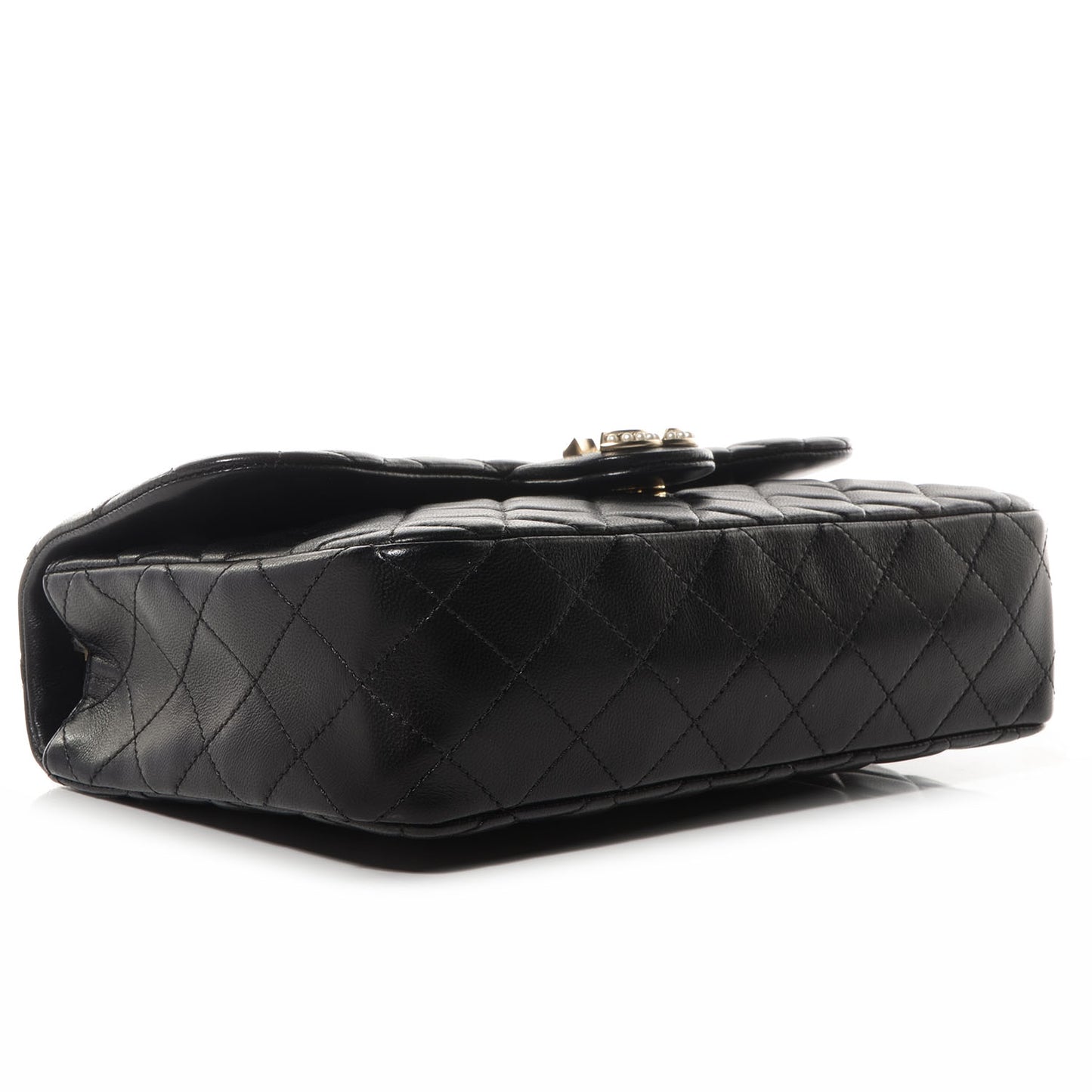 Lambskin Medium Westminster Pearl Flap Black