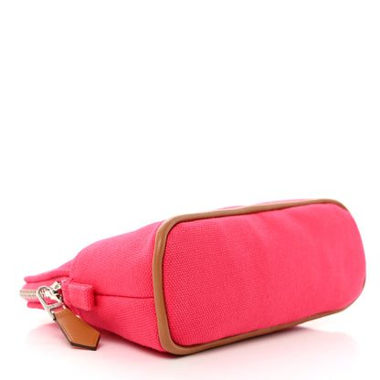 Hermes Cotton Canvas Mini Mini Bolide Travel Cosmetic Pouch Hibiscus 4 of 9
