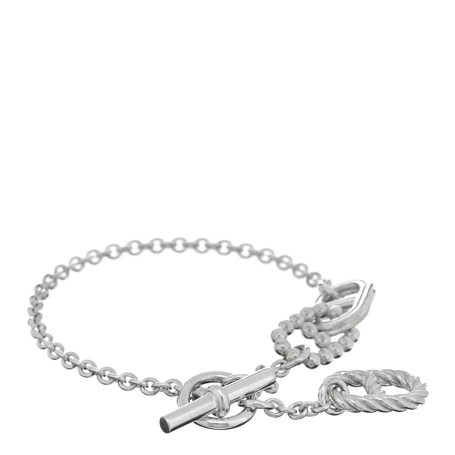 Hermes Sterling Silver PM Parade Bracelet ST 1 of 4