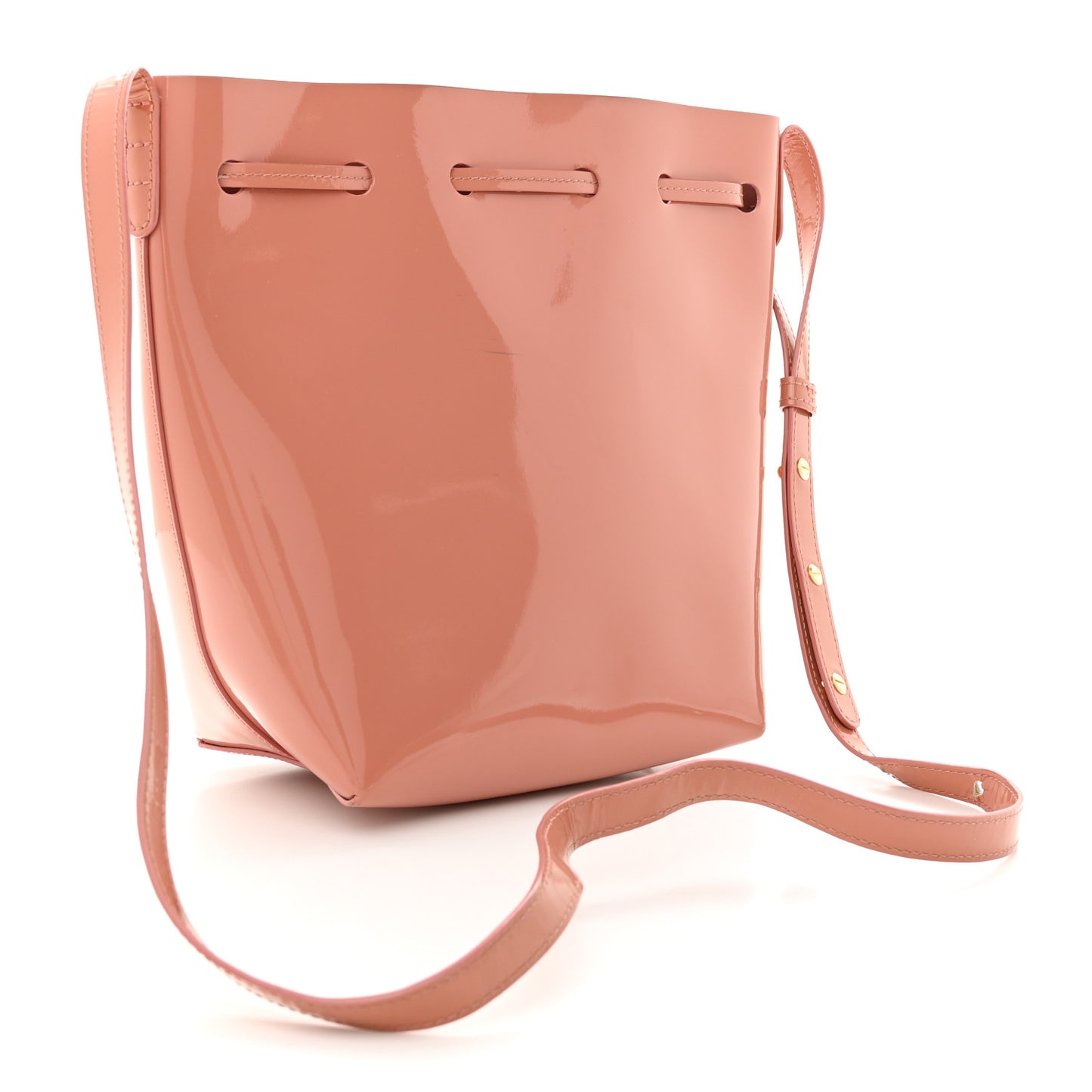 Patent Calfskin Mini Mini Bucket Blush