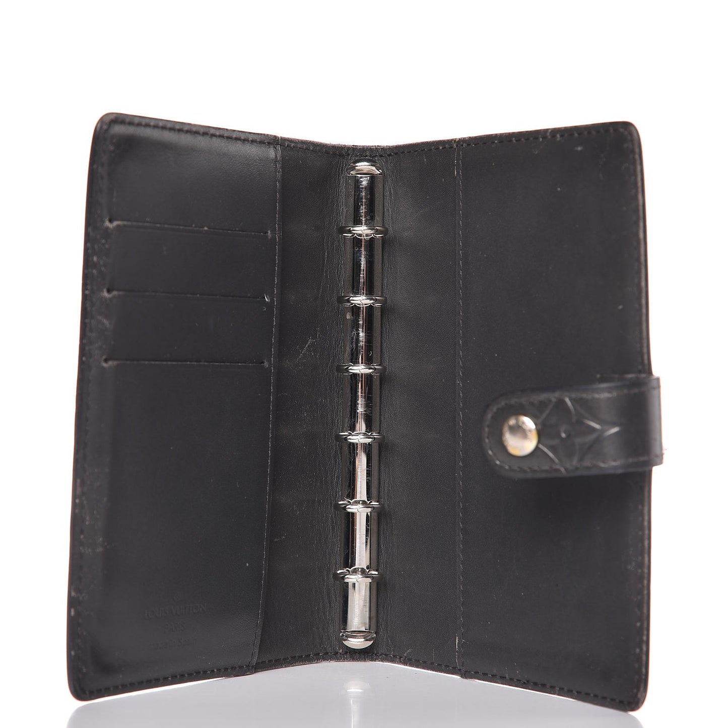 Mat Monogram Small Ring Agenda Cover Black