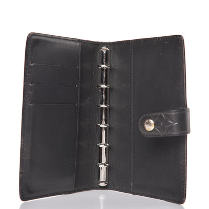 Louis Vuitton Mat Monogram Small Ring Agenda Cover Black 5 of 11