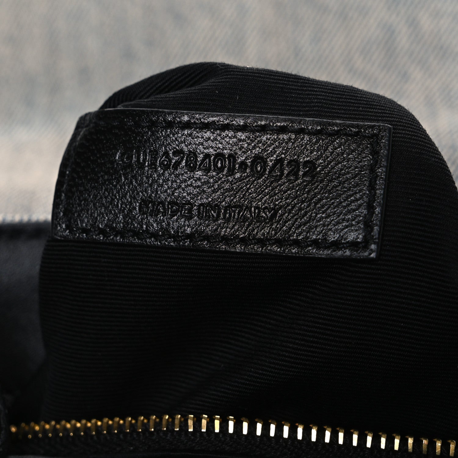 Saint Laurent Denim Y Quilted Monogram Toy Loulou Crossbody Bag Grey 7 of 10