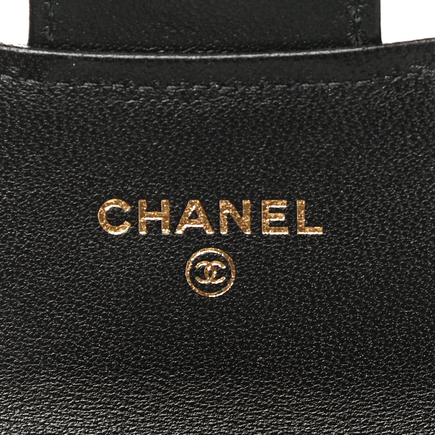 Chanel Lambskin Quilted Flap Card Holder Wallet Black 6 of 10