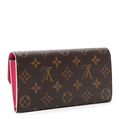 Louis Vuitton Monogram Bloom Flower Emilie Wallet Fuchsia 3 of 7