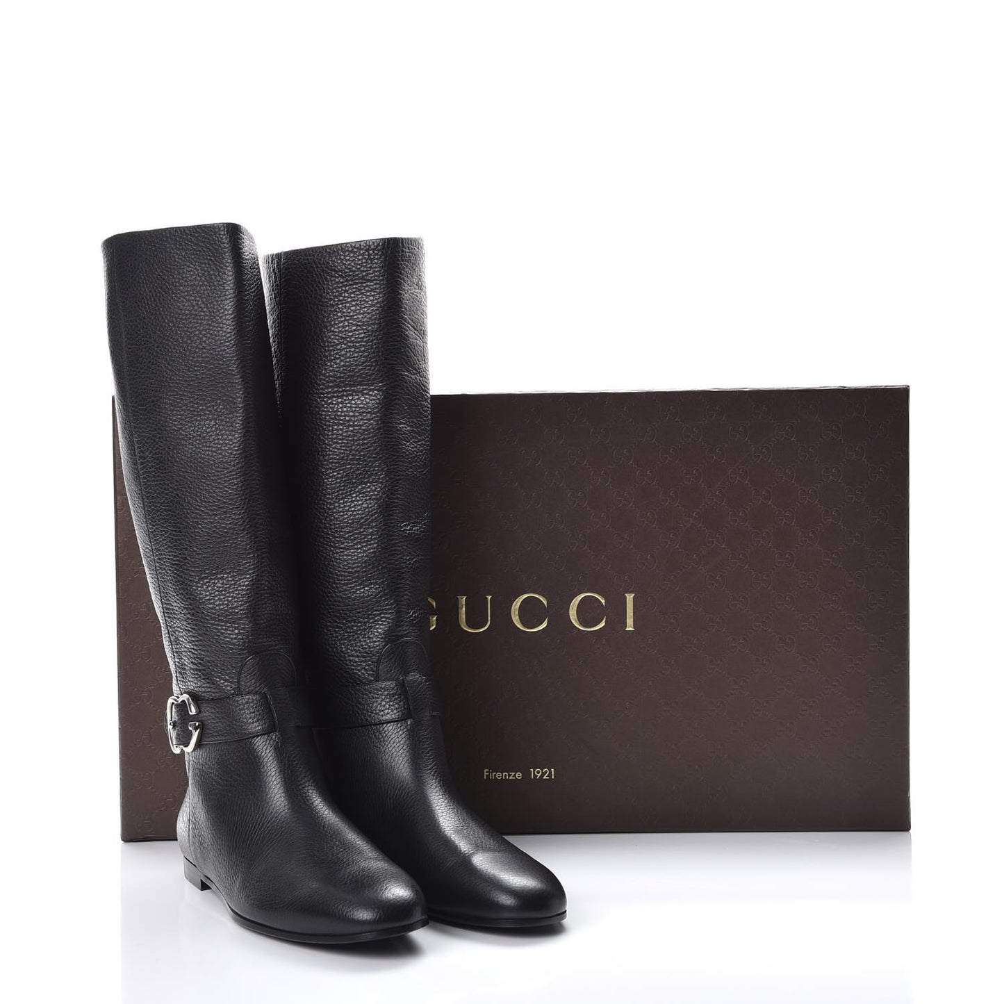Calfskin Interlocking G Sachalin Riding Boots 41 Black