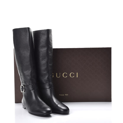 Gucci Calfskin Interlocking G Sachalin Riding Boots 41 Black 10 of 10